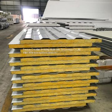 Heat Insulation Galvanised Steel Glass Wool Sandwich Panel for Factory Building