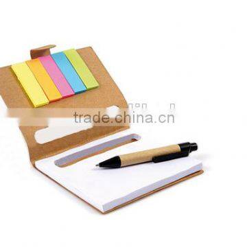 Hot Selling Custom Logo Memo Notebook with Sticky Notes and pens