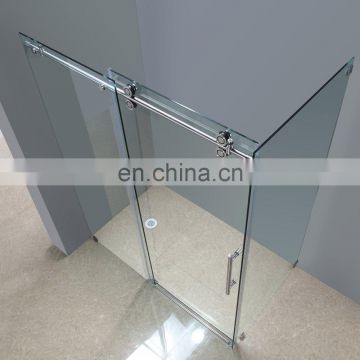 Shower enclosure frameless tempered glass panel shower cubical