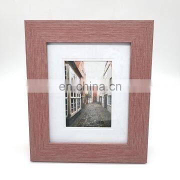 Home Decor Plastic Picture Frame Red Wood Grain Plastic Painting Picture Frame