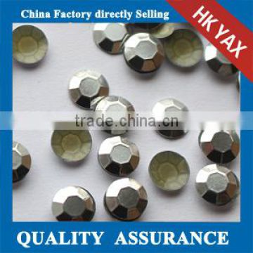 silver wholesale factory price 2mm-8mm iron on rhinestud,rhinestud iron on octagon for jeans clothes bag