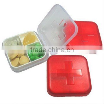 Travel medication plastic pill box