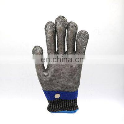 In Stock Stainless Steel Gloves Cut Resistant Steel Wire Mesh Working Knuckle Butcher Gloves