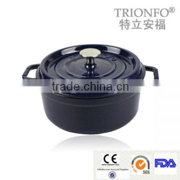 Trionfo blue pot pre-seasoned cast iron enamel coating pot