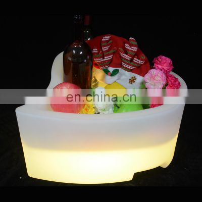Champagne Wine Drinks Beer Bucket Modern Home LED Glowing Led Rechargeable PE material plastic waterproof color changing light u