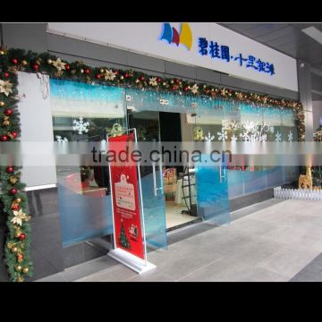 LED Decorated Artificial Christmas Garland with warm white lights
