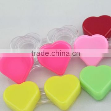 Heart shape contact lens dual case/container