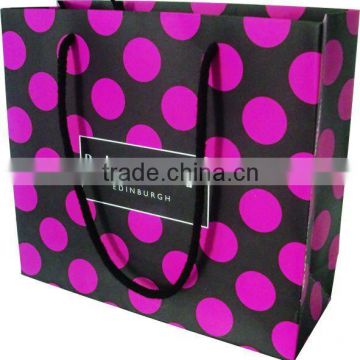 Round spots paper shopping bag