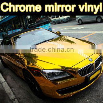 gold chrome pvc vinyl with air free bubbles 1.52x30m