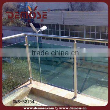 tempered glass handrail walkway/plexiglass for balconies