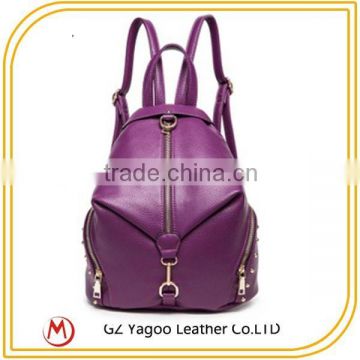 China Manufacturer wholesale school backpack / leather school backpack