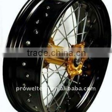 MT5.0 36 holes golden and black alloy motorcycle rims wheel rims
