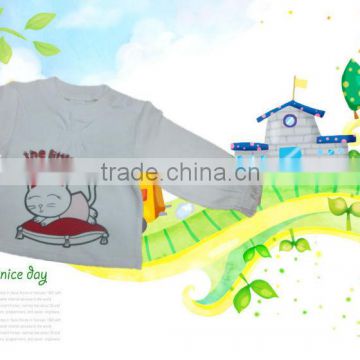 long sleeves 100% cotton children's shirts baby tops