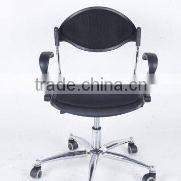 factory wholesale fabric lift swival armrest office chair with castors 1006e