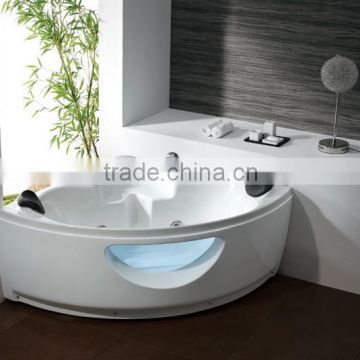 Modeling Acrylic Massage Bathtub for two people double Corner Acrylic massager Bathtub, corner whirlpool tubs