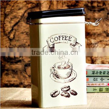 2014 promotional luxury rectangular coffee tin box
