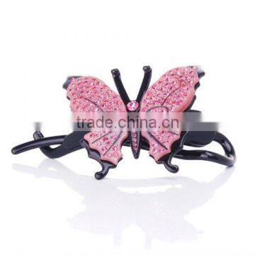 Fashion butterfly rhinestone banana clip