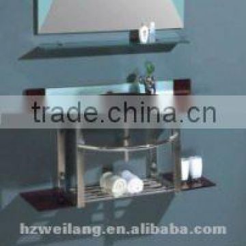 Wall mounted tempered glass cabinet