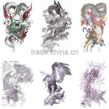 new fashion water proof big mens temporary tattoo sticker