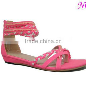 new style fashion flat sandals for girls