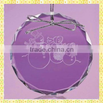 Faceted Round Beveled Glass Ornaments For 2014 Christmas Decoration