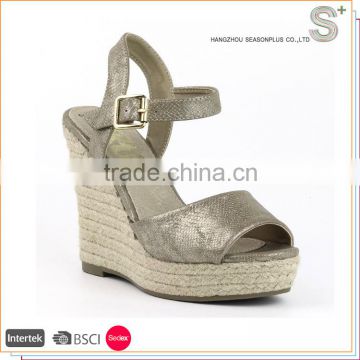 2016 Hot selling fashion espadrille wedge shoes