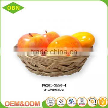 China Wholesale Price Handmade Wicker Bread Tray Fruit Basket