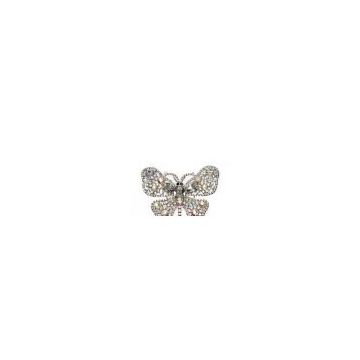 925 sterling silver Fashion Bridal Jewelry Butterfly Crystal Brooches For Weddings