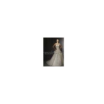 Handmade Sewing Ball Gown Sweetheart Spaghetti Straps Wedding Dressing Gowns / Bridal Gown