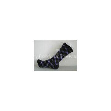 Knitted Argyle Womens Wool Dress Socks , Women Sport Socks For Winter