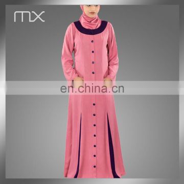 Saudi Arabia Full Sleeve Tunic Thobe With Button Design For Women