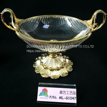 Gold glass tray