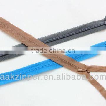 AAK ZIPPER 3#Invisible lace tape zipper with water drop puller Nylon zipper use for cloth garments