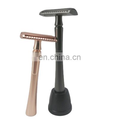 Well Designed Biodegradable man stainless steel chrome adjustable metal razor shavers stand for men and women