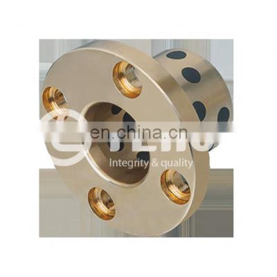 Steam and Ship Machine Solid Lubricating Bushing Composed of Brass Copper Alloy and Graphite CNC Machining Flange Bushing.