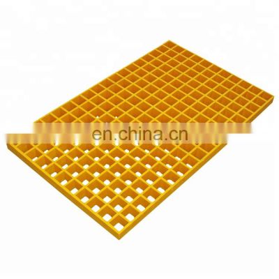 Factory supply yellow high strength mini mesh 19*19*15mm 1220*3660mm customized FRP grating