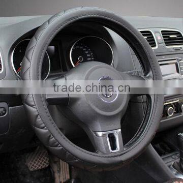 Hot sell leather 38cm diameter car steering wheel cover