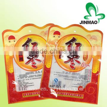 Food grade plastic shaped bags for snack