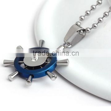 Stainless steel boat rudder cheap mens necklace                        
                                                Quality Choice