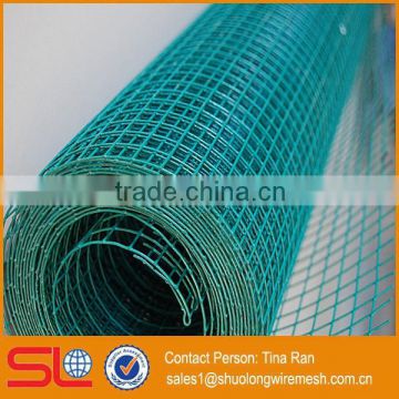 Hebei Shuolong supply 4ft. x 50ft. 14-Gauge Green plastic coated wire mesh roll garden fencing
