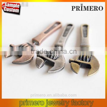 3D Tool Wrench Puncture Shaped Alloy Earrings Piercing Jewelry
