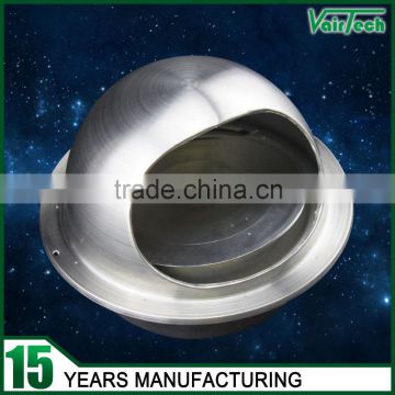 Hvac stainless steel round air vent cap with non return damper