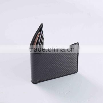 100%Top Quality Carbon Fiber Genuine Leather Men Wallets, Fashion Splice Purse Dollar Price,carteira masculina free shipping