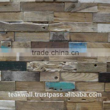 Painted Teak Wall Decor Panel