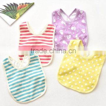 baby rice pocket vest design bib double layer 100% cotton boutique baby bandana bibs