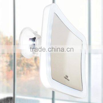 Square Swivel suction Cup Wall Illuminated Mirror