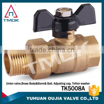 TMOK brass ball valve single union PPR threaded ends full port CW617n WOG600 water contral valve