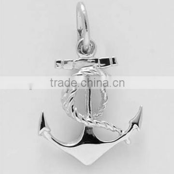 3 Dimensonal anchor with rope charms for bracelet alloy charms and pendants