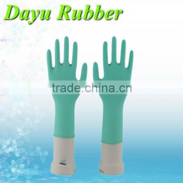 12" Green latex powder-free exam gloves