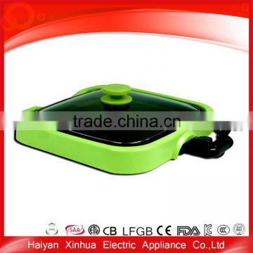 Portable safety metal fry pan cooking plates